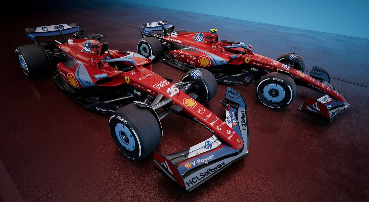 Un tocco di azzurro sulle Ferrari che gareggeranno a Miami, prossima tappa del mondile di Formula 1