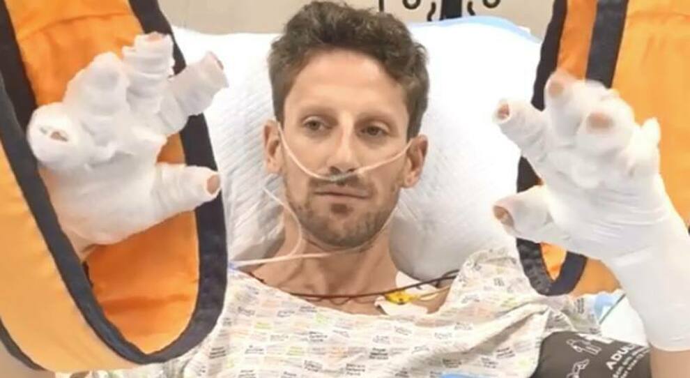 Romain Grosjean in ospedale
