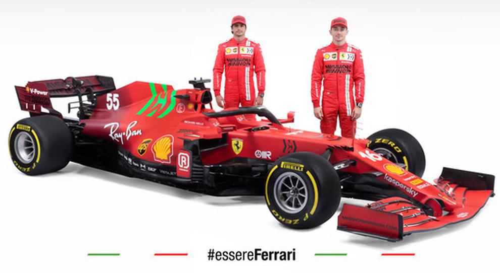 La Ferrari Sf21, la nuova monoposto per la stagione 2021 di F1