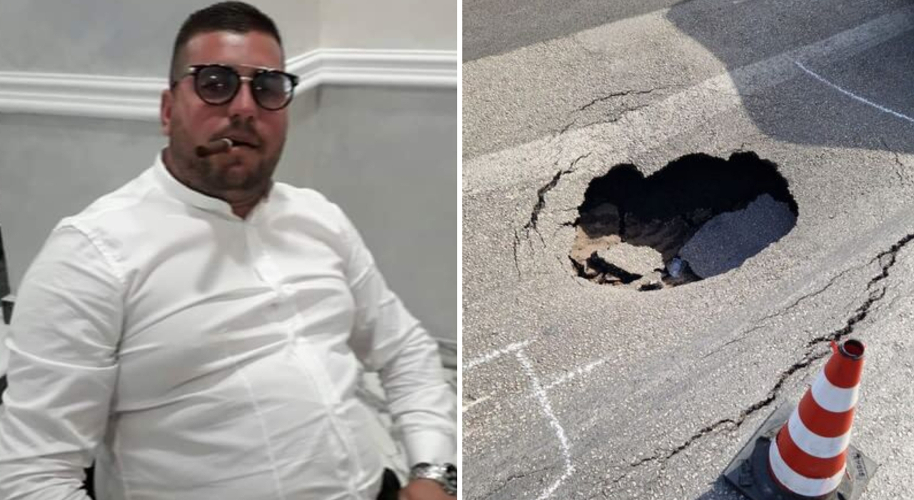 «Papà morto per una buca sulla strada»: Samuele perde la vita nella caduta in scooter, figlio in lacrime. Il sindaco: «La voragine prima non c