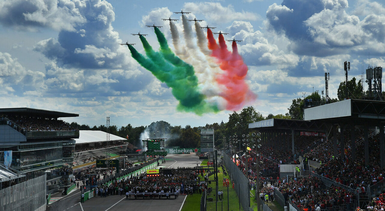 L'autodromo di Monza prima del GP di Formula 1