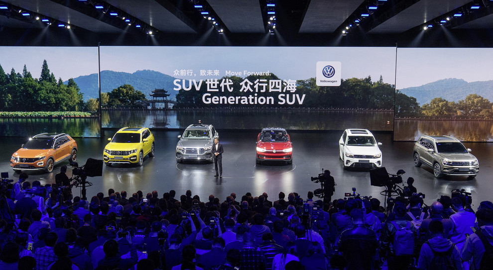 La presentazione a Pechino del piano Volkswagen di espansione basato sui Suv