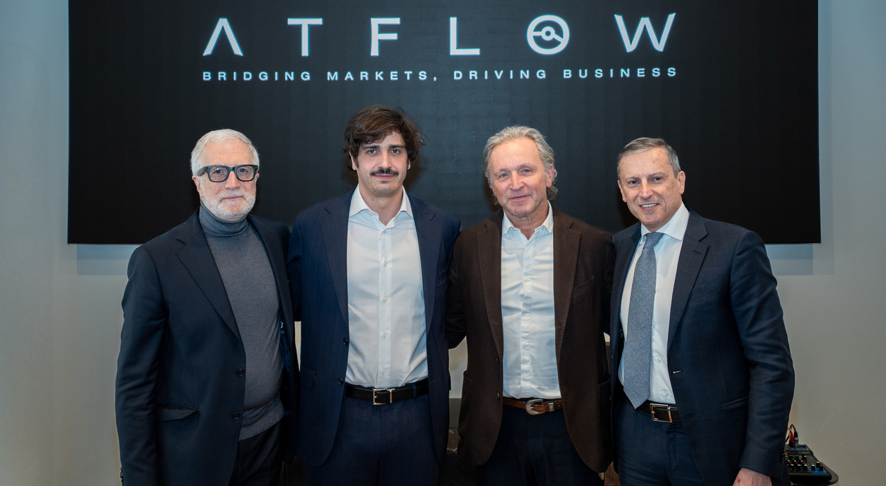 Il board di direzione di ATFLOW. Da sx: Gian Leonardo Fea, Mattia Vanini, Presidente ATFLOW, Radek Jelinek e Luca Ronconi