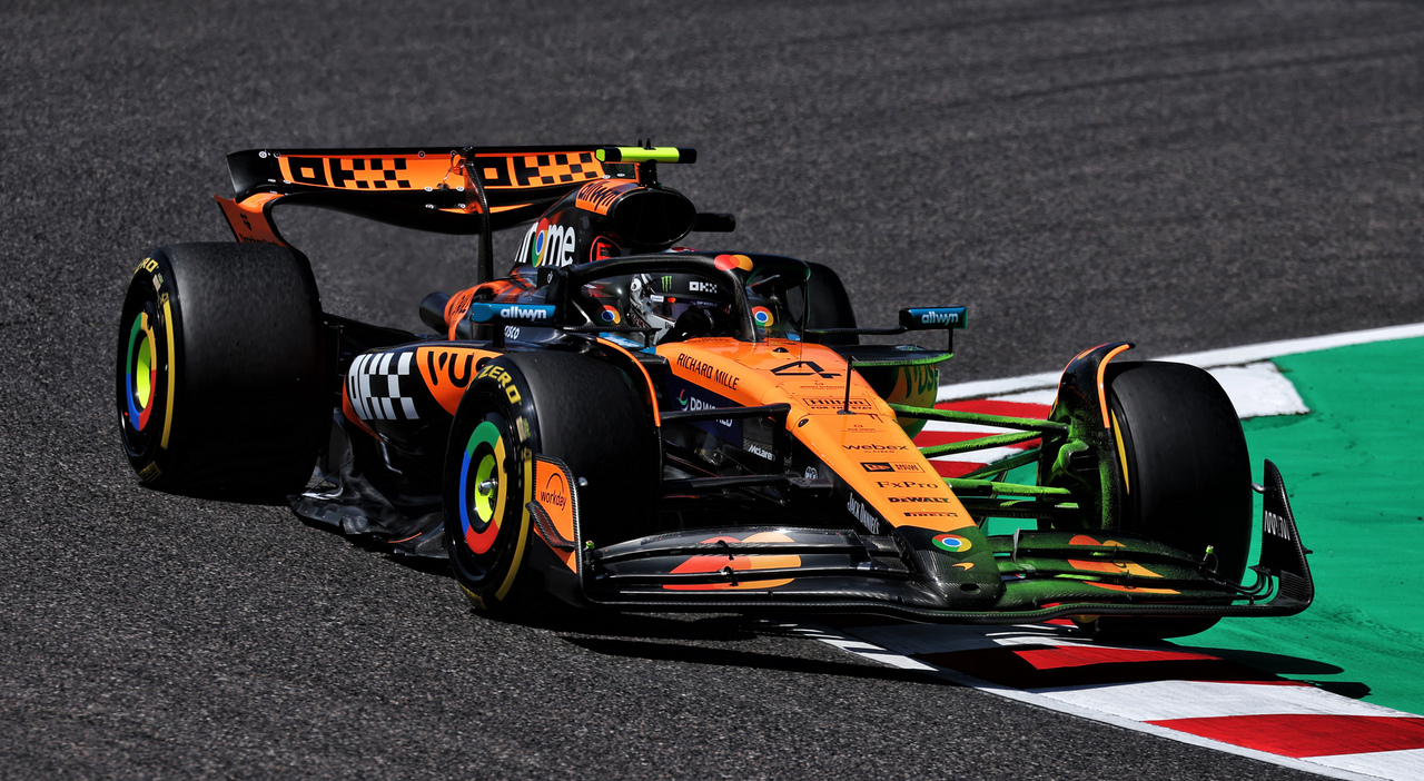 La McLaren di Lando Norris a Suzuka