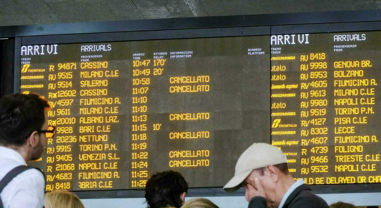 prendono posto su treni e aerei