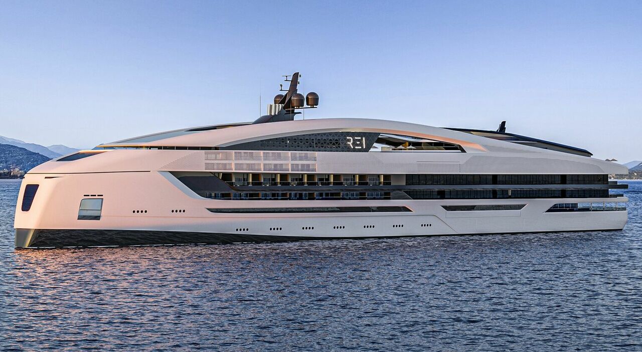 Viken Group, il rendering del mega yacht di 196 metri