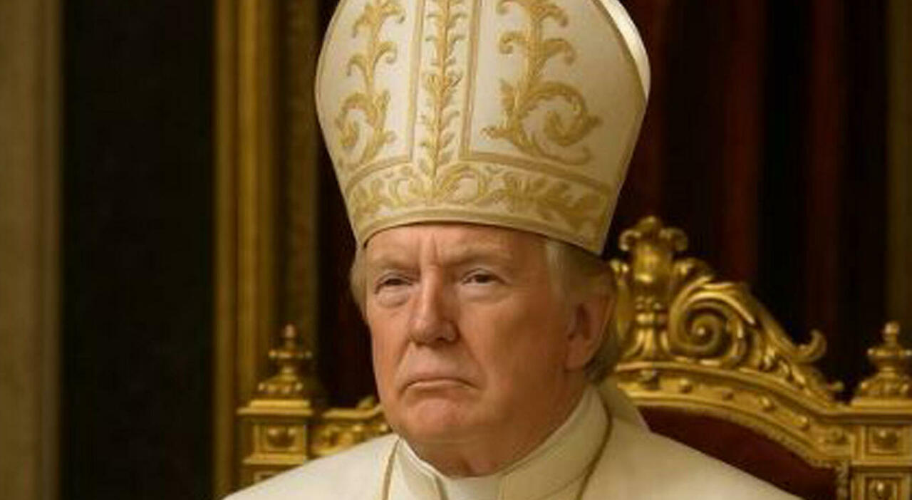 Trump vestito da Papa, cosa c Trump vestito da Papa, cosa c