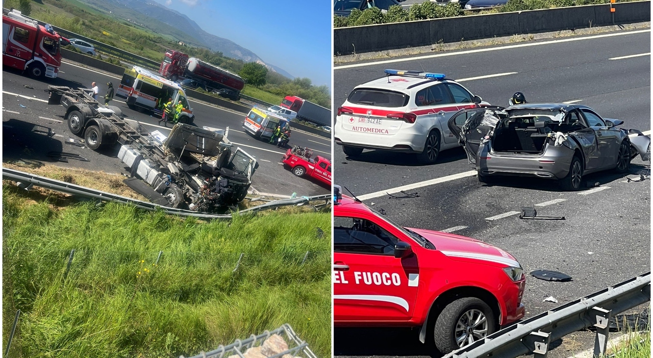 Incidente sulla Roma Napoli, morti padre e figlio di 8 anni: gravi anche la moglie e l Incidente sulla Roma Napoli, morti padre e figlio di 8 anni: gravi anche la moglie e l