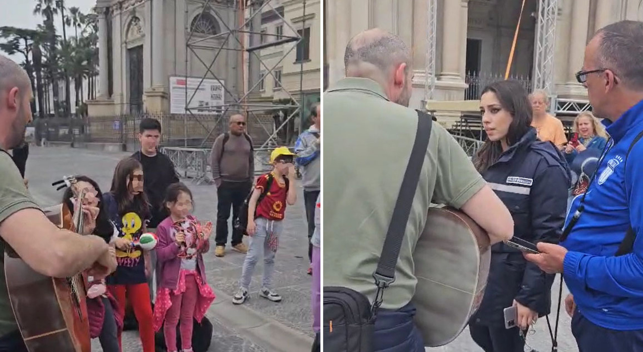 Canti sacri davanti al santuario di Pompei, bimbi fermati dai vigili Canti sacri davanti al santuario di Pompei, bimbi fermati dai vigili
