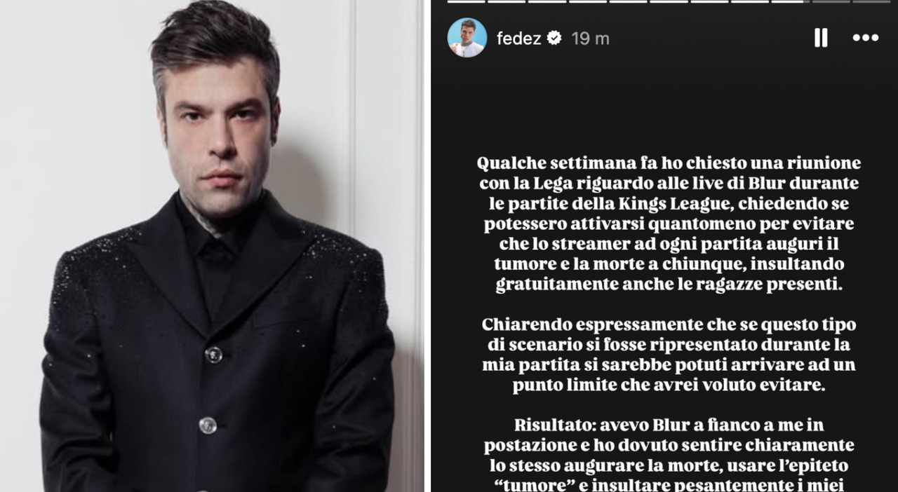 Fedez: «Blur augura la morte e il tumore a chiunque durante le partite. Insulta anche le ragazze. Prima o poi una pizza può arrivare» Fedez: «Blur augura la morte e il tumore a chiunque durante le partite. Insulta anche le ragazze. Prima o poi una pizza può arrivare»
