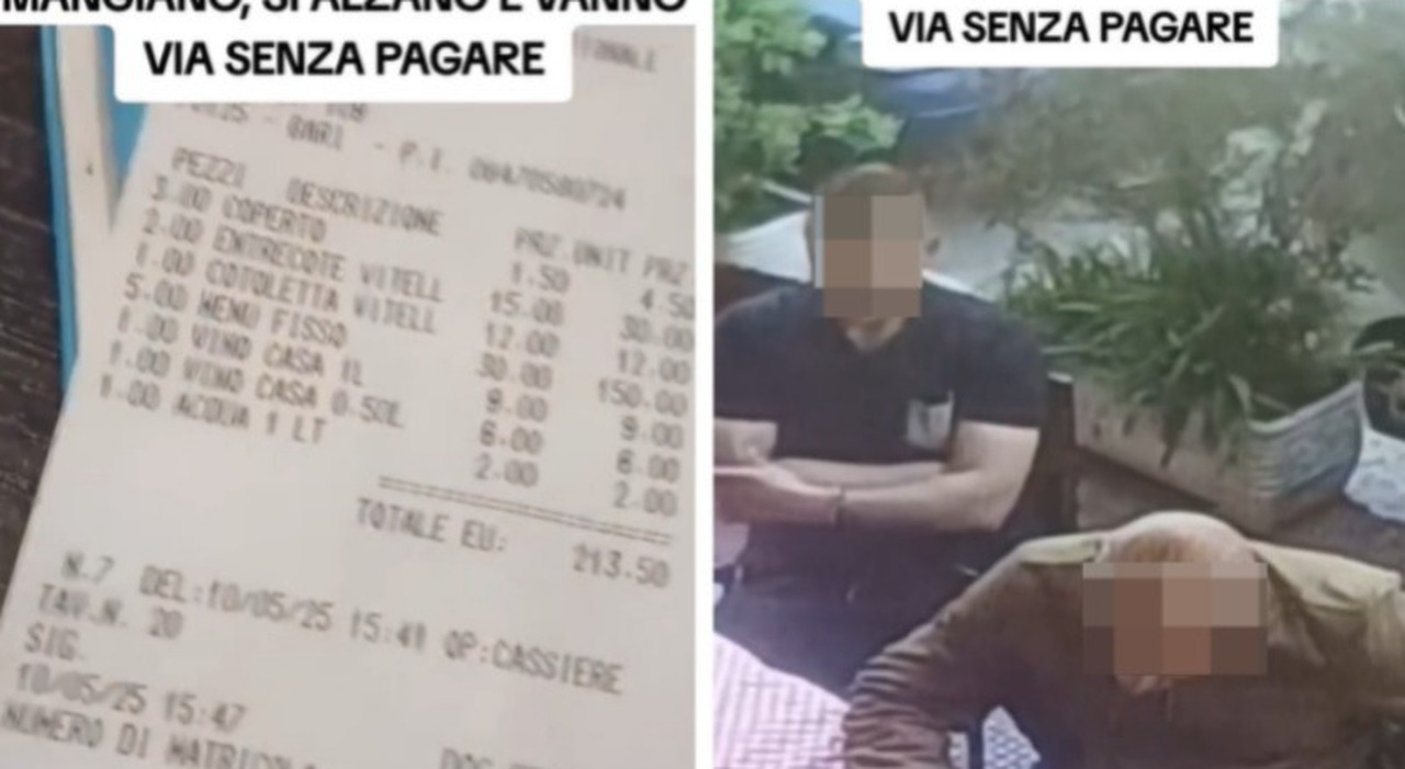 Pranzano e fuggono senza pagare il conto, il titolare li chiama. La risposta sprezzante: «Mai stati nel tuo ristorante, vai a lavorare» Pranzano e fuggono senza pagare il conto, il titolare li chiama. La risposta sprezzante: «Mai stati nel tuo ristorante, vai a lavorare»