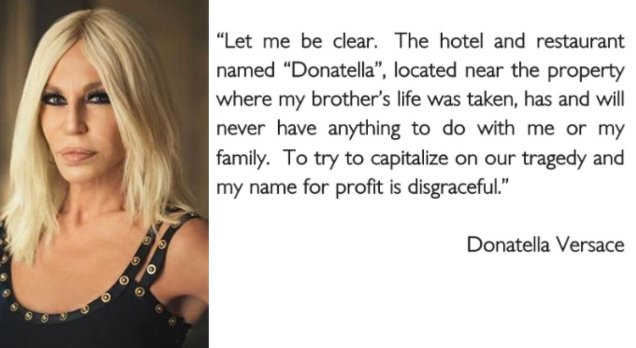 Donatella Versace Denounces New Miami Establishment
