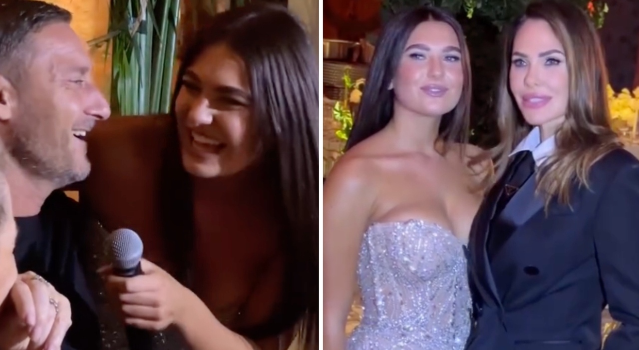 Francesco Totti e Ilary Blasi insieme (con Noemi e Bastian) per i 18 anni di Chanel: la torta, i fuochi d Francesco Totti e Ilary Blasi insieme (con Noemi e Bastian) per i 18 anni di Chanel: la torta, i fuochi d