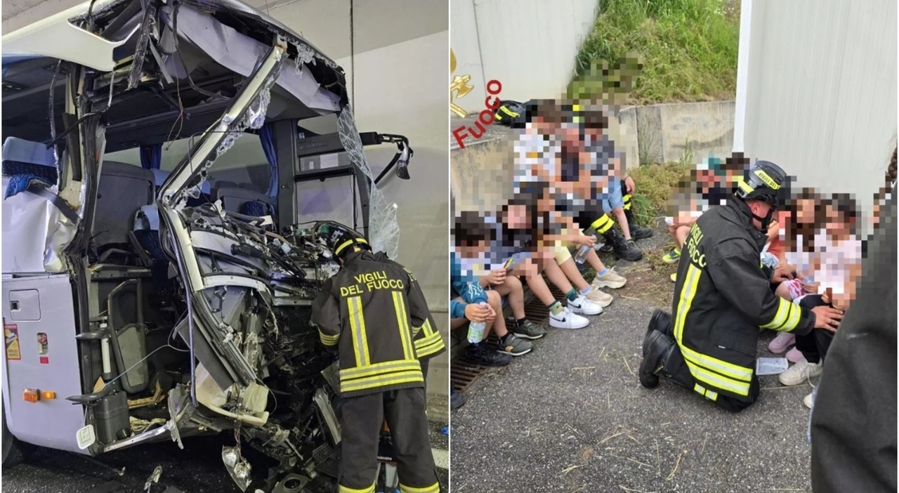 incidente lomazzo scontro in galleria sulla pedemontana camion si schianta con uno scuolabus con bimbi a bordo morta una maestra due feriti gravi