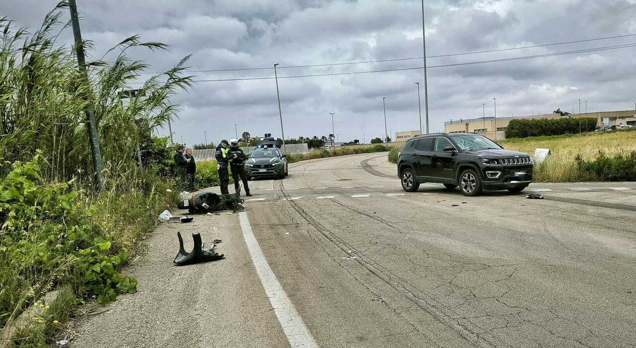 salento incidente tra auto e scooter un ferito