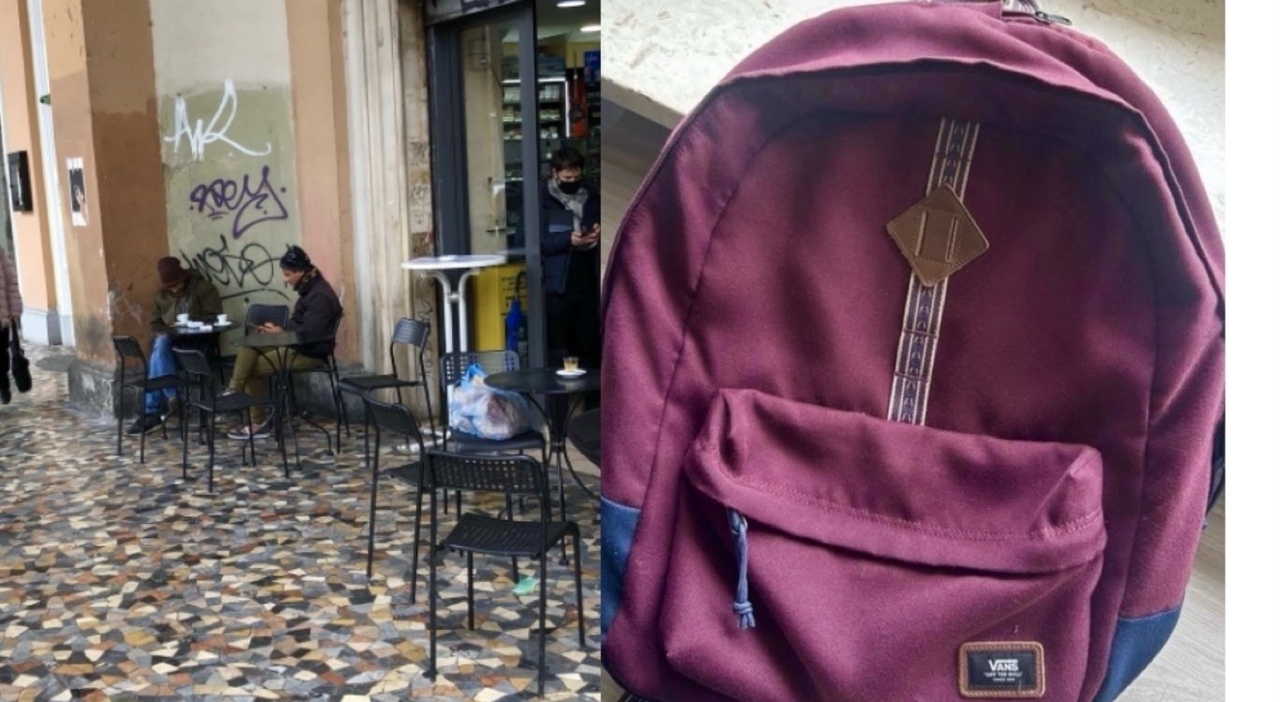 A Roma, il furto di uno zaino in un ristorante rivela oggetti personali inaspettati, tra cui gli occhiali da vista di un amico.
