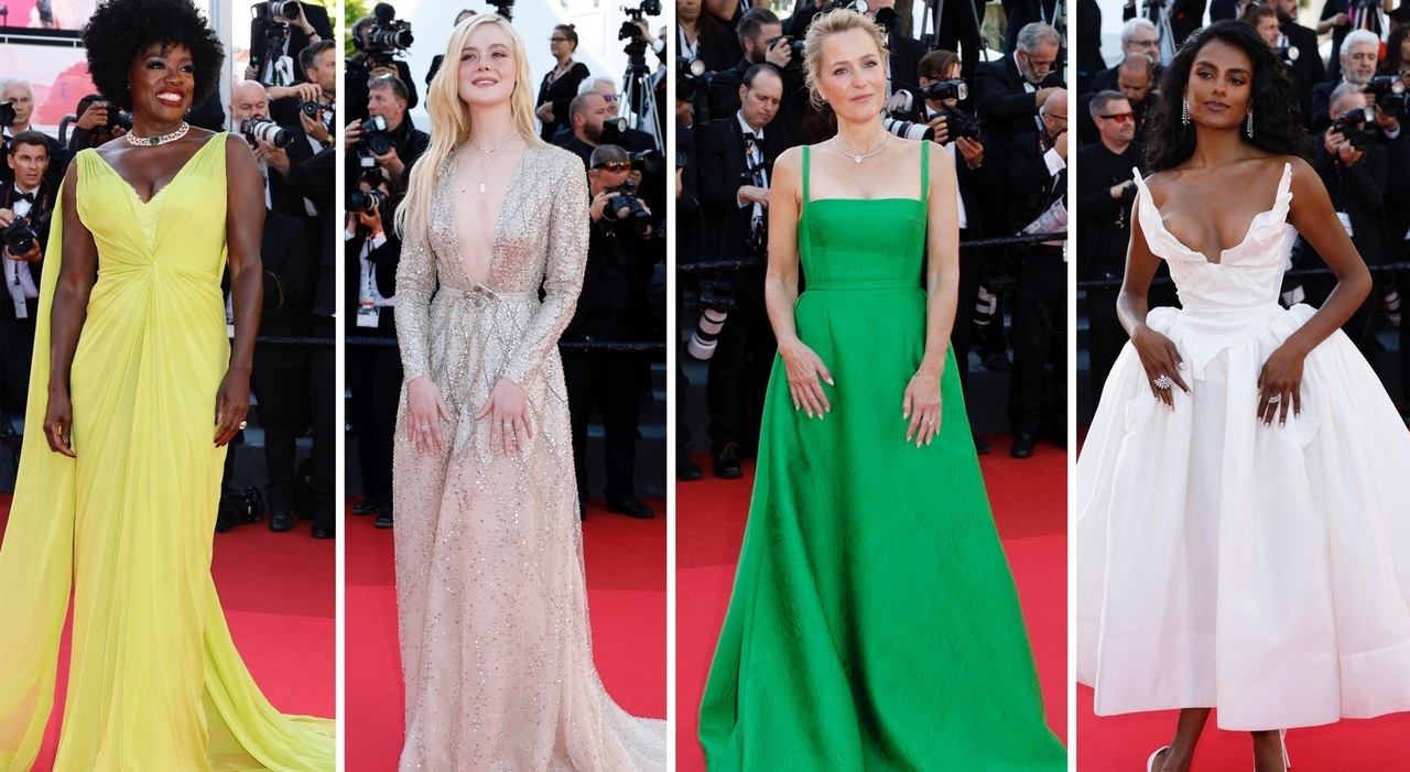 Cannes, le pagelle del red carpet: Gillian Anderson (6), Viola Davis va sul sicuro (8), Ella Ganning principessa (8,5), Isabella Ferrari come Donatella Versace (8) Cannes, le pagelle del red carpet: Gillian Anderson (6), Viola Davis va sul sicuro (8), Ella Ganning principessa (8,5), Isabella Ferrari come Donatella Versace (8)