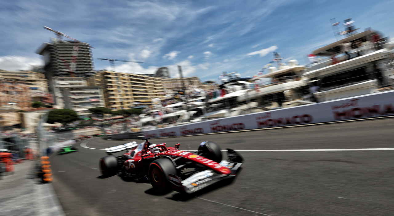 Le Ferrari di Charles Leclerc a Montecarlo