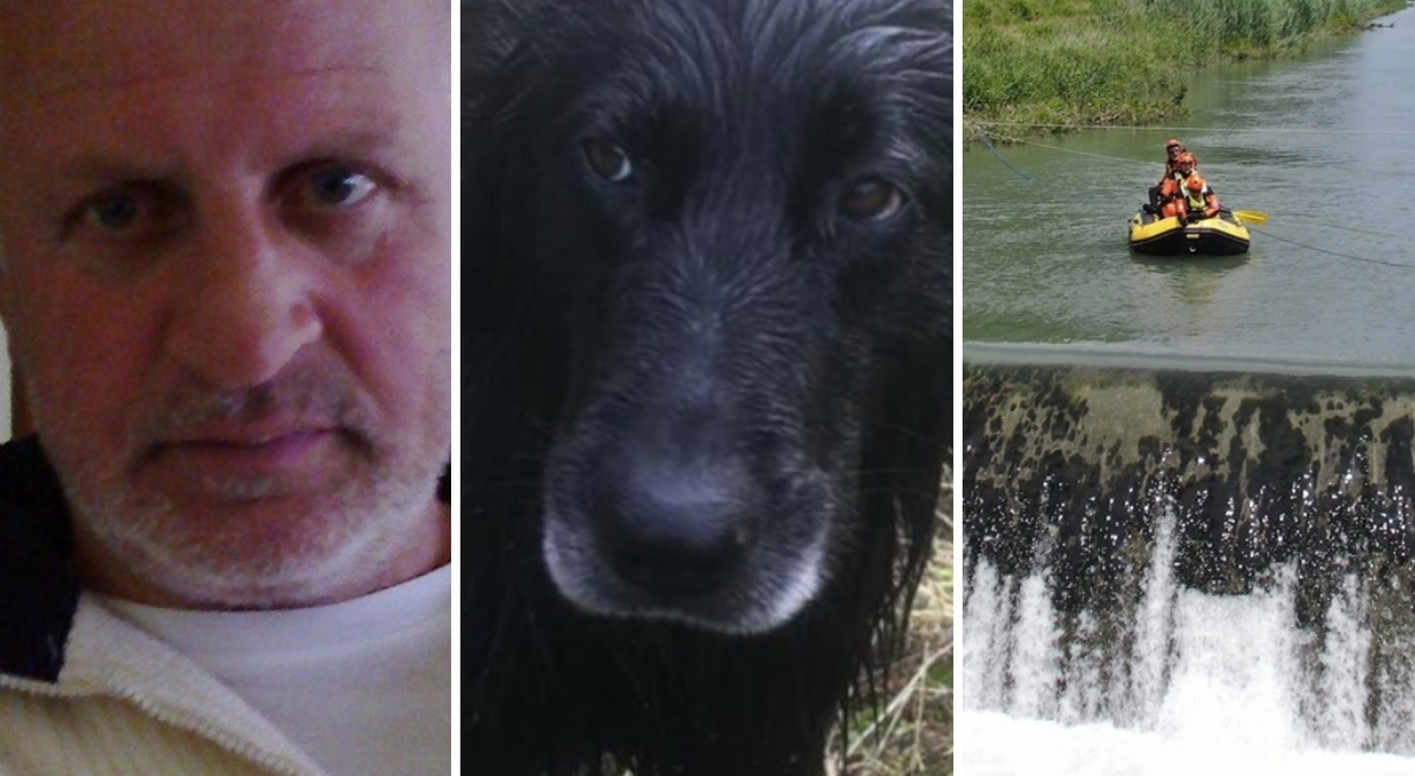 gianfranco baldin si tuffa nel torrente cormor per salvare il cane e viene trascinato dalla corrente trovato morto dopo 23 ore di ricerche