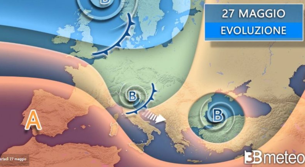 Meteo, temporali e grandine prima del grande caldo: punte di 34 C° per il Ponte del 2 giugno, ma con il rischio di bombe d