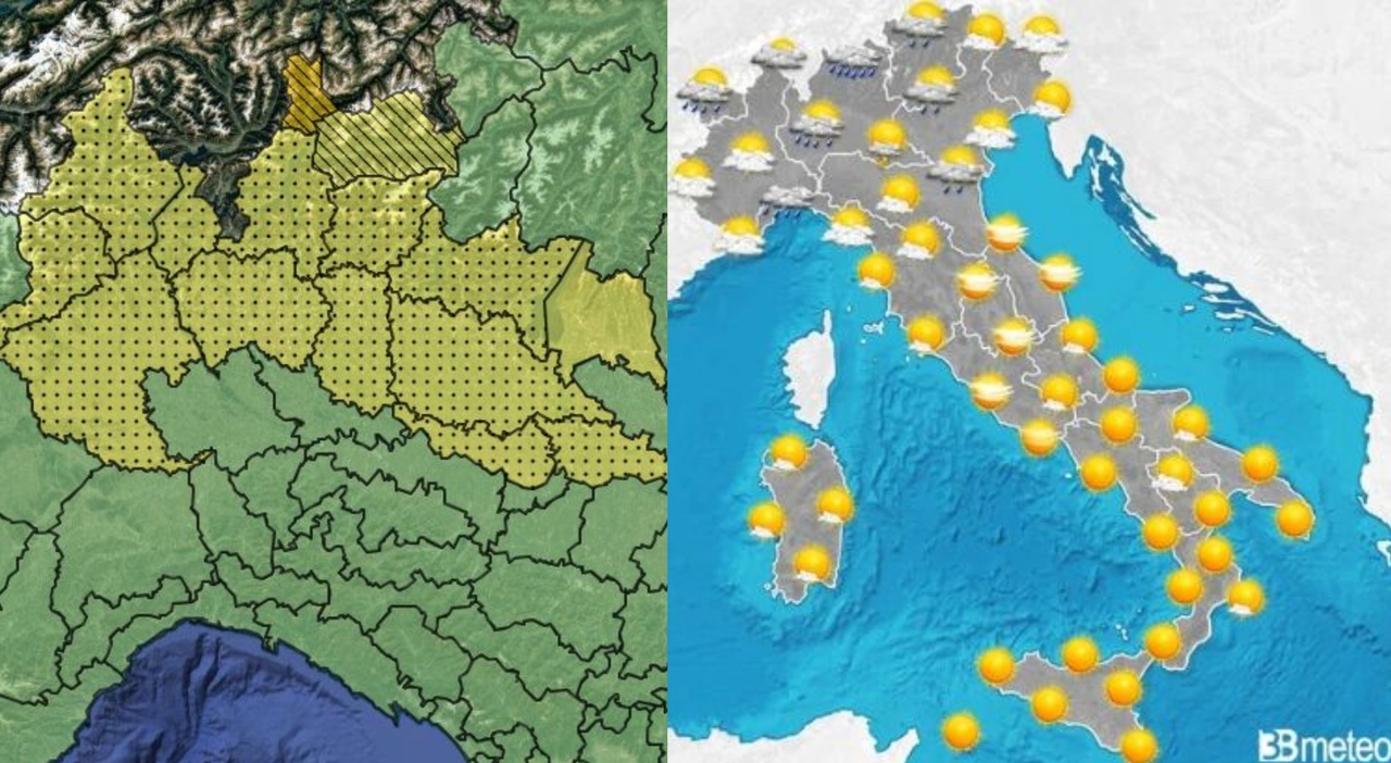 Allerta meteo gialla e arancione: rischio nubifragi, grandine e vento forte. Le Regioni coinvolte Allerta meteo gialla e arancione: rischio nubifragi, grandine e vento forte. Le Regioni coinvolte