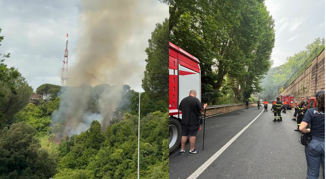 Incendio accanto a una tendopoli: cosa sta bloccando via Trionfale?