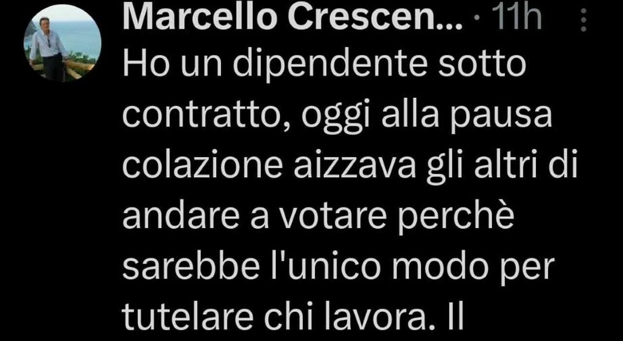 Fabriano, invita i colleghi alle urne per il referendum e ora rischia il posto di lavoro. Bufera dopo il tweet dell Fabriano, invita i colleghi alle urne per il referendum e ora rischia il posto di lavoro. Bufera dopo il tweet dell