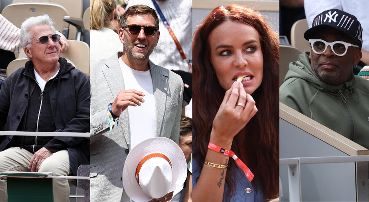 Roland Garros, parata di vip alla finale tra Sinner e Alcaraz: Dustin Hoffman, Natalie Portman, George Russel, Tony Parker e tanti altri Roland Garros, parata di vip alla finale tra Sinner e Alcaraz: Dustin Hoffman, Natalie Portman, George Russel, Tony Parker e tanti altri
