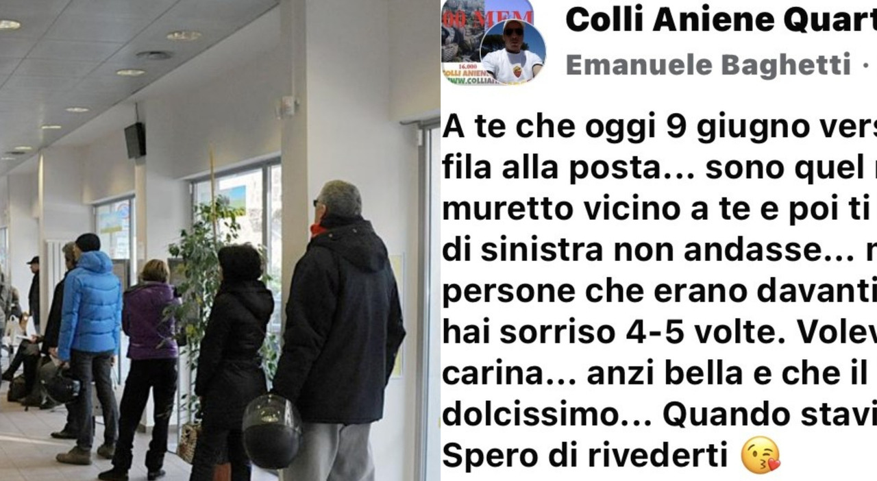 A Roma, l’incontro in fila alla posta che ispira un’appello social per ritrovarla