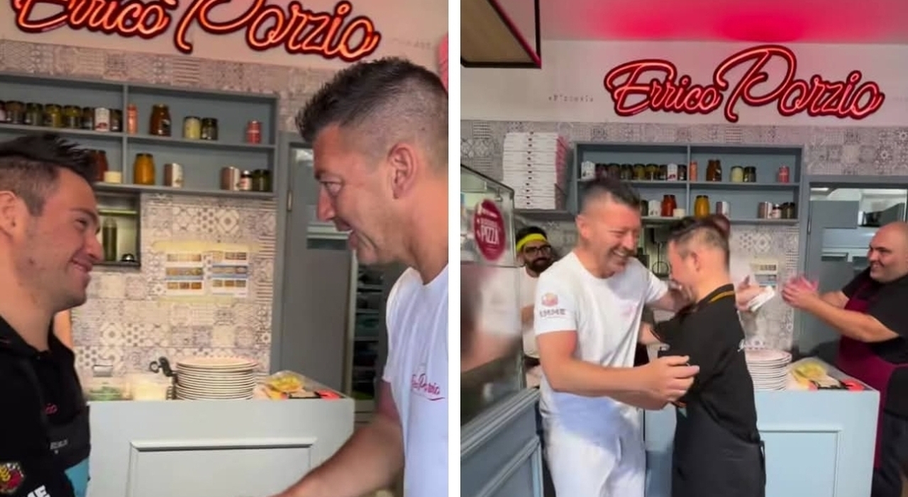 Napoli, Enrico Porzio assume Emanuele: giovane cameriere con la sindrome di Down