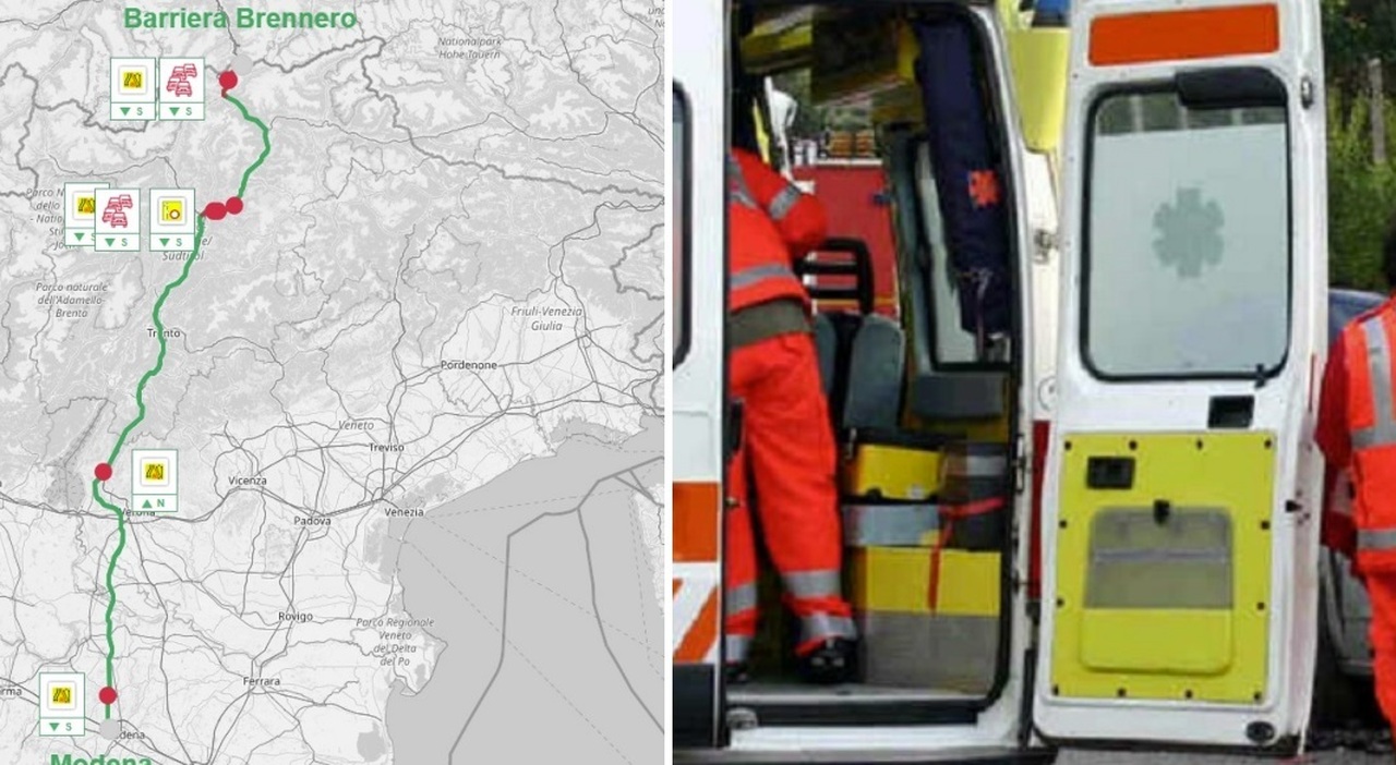 auto contromano sull autostrada del brennero un morto e 5 feriti gravi tre bambini traffico in tilt sull a22 viabilit224 modificata