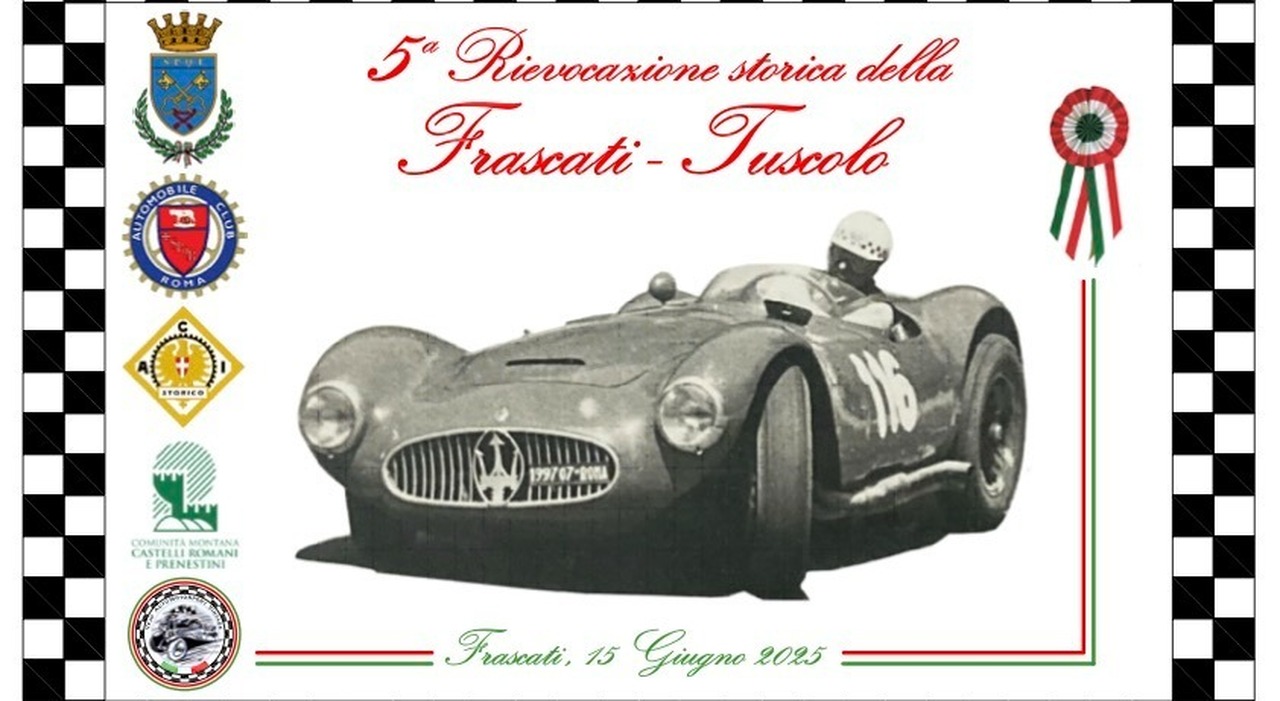 5^ Rievocazione storica della cronoscalata Frascati-Tuscolo Special Edition 2025, quest'anno dedicata al vincitore della 1^ edizione del 1956, il pilota romano Roberto Lippi che vinse con la sua Maserati A6GCS/53