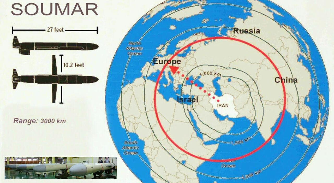 Missile iraniano Soumar può colpire Roma? «Gittata da 3000 km». Dalle difese Nato ai dubbi sulla potenza, cosa sappiamo Missile iraniano Soumar può colpire Roma? «Gittata da 3000 km». Dalle difese Nato ai dubbi sulla potenza, cosa sappiamo