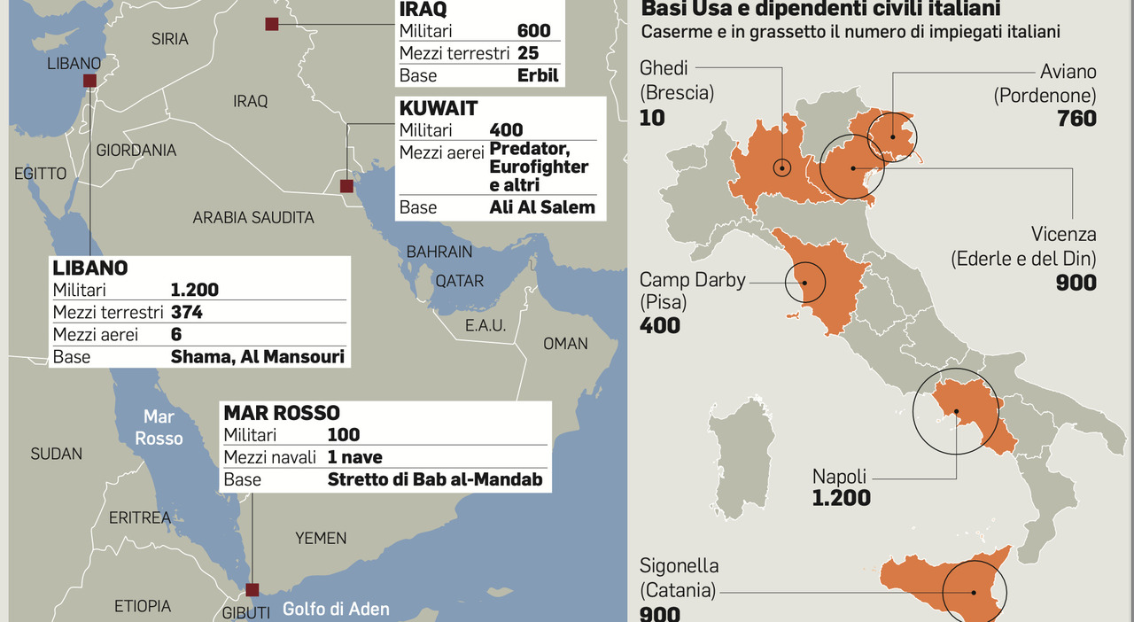Guerra Usa Iran, militari italiani nel mirino: allerta in Iraq e Mar Rosso. Richiamati i Carabinieri Guerra Usa Iran, militari italiani nel mirino: allerta in Iraq e Mar Rosso. Richiamati i Carabinieri
