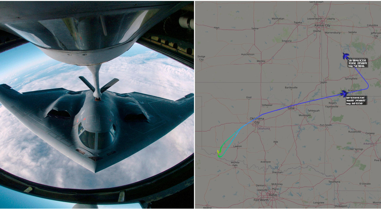 b2 usa il volo il pi249 lungo dal 2001 passato sopra la sicilia cos236 i piloti hanno affrontato il viaggio di 40 ore verso liran