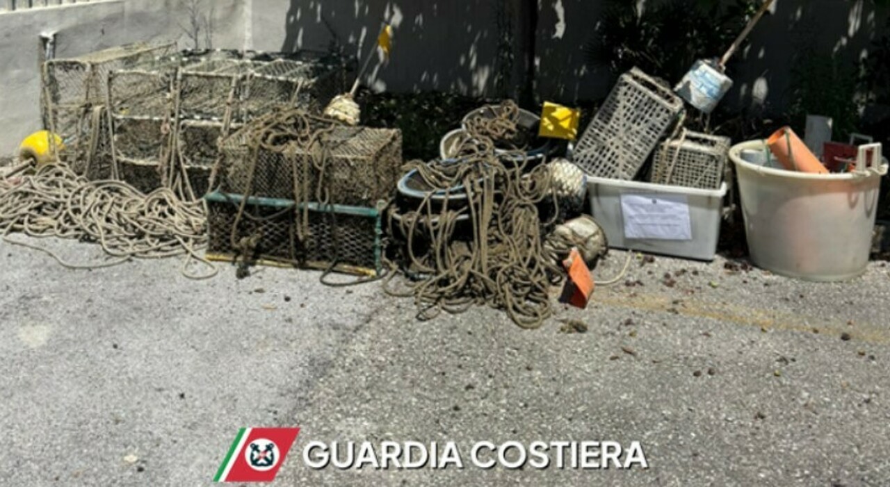 Civitanova, reti, nasse e trappole per polpi abusive a pochi metri dai bagnanti: maxi sequestro della Capitaneria Civitanova, reti, nasse e trappole per polpi abusive a pochi metri dai bagnanti: maxi sequestro della Capitaneria