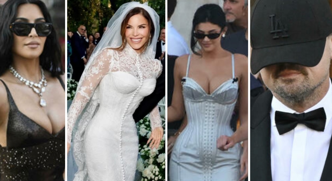 Jeff Bezos e Lauren Sanchez, le pagelle del matrimonio: la sposa omaggia Sophia Loren (10), Kylie Jenner distrae (6), Leo Di Caprio si nasconde (6,5), Tom Brady tinto (4) Jeff Bezos e Lauren Sanchez, le pagelle del matrimonio: la sposa omaggia Sophia Loren (10), Kylie Jenner distrae (6), Leo Di Caprio si nasconde (6,5), Tom Brady tinto (4)