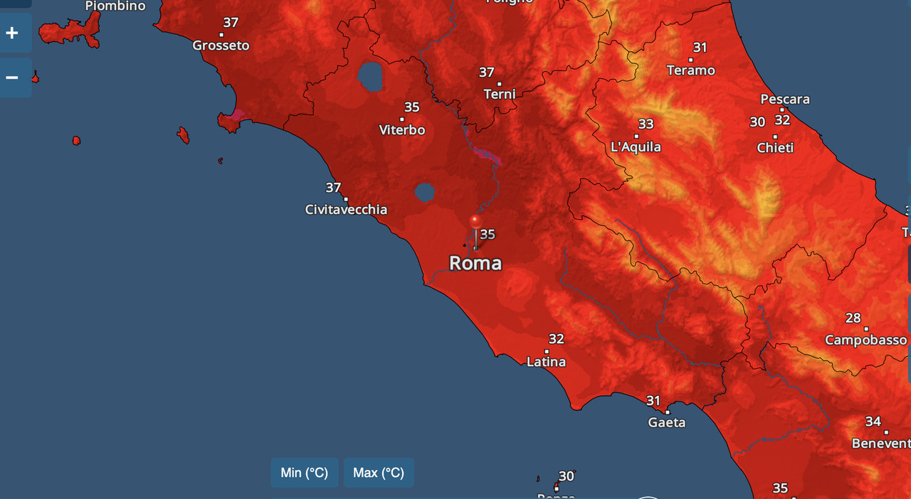 Caldo Roma, quanto dura? Oggi bollino rosso: temperature oltre i 38 gradi. Le previsioni per la prossima settimana Caldo Roma, quanto dura? Oggi bollino rosso: temperature oltre i 38 gradi. Le previsioni per la prossima settimana