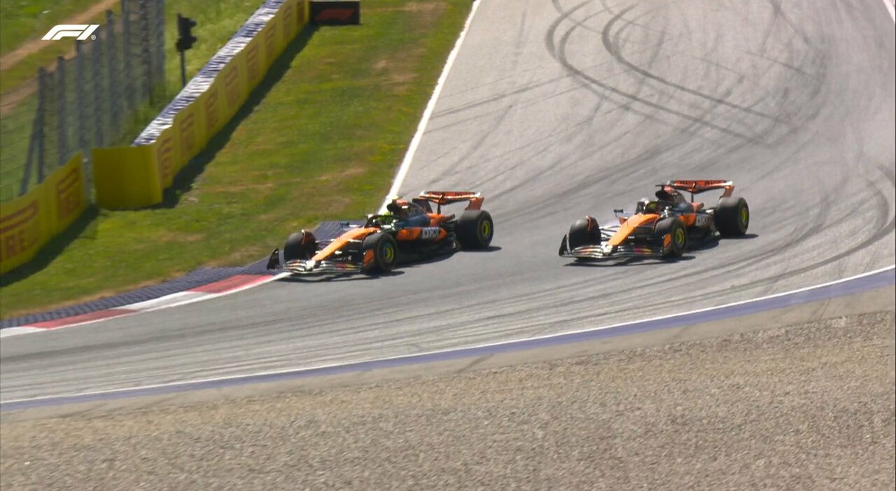 gp austria la diretta norris leader ma piastri continua a pressarlo leclerc terzo a 5 hamilton quarto