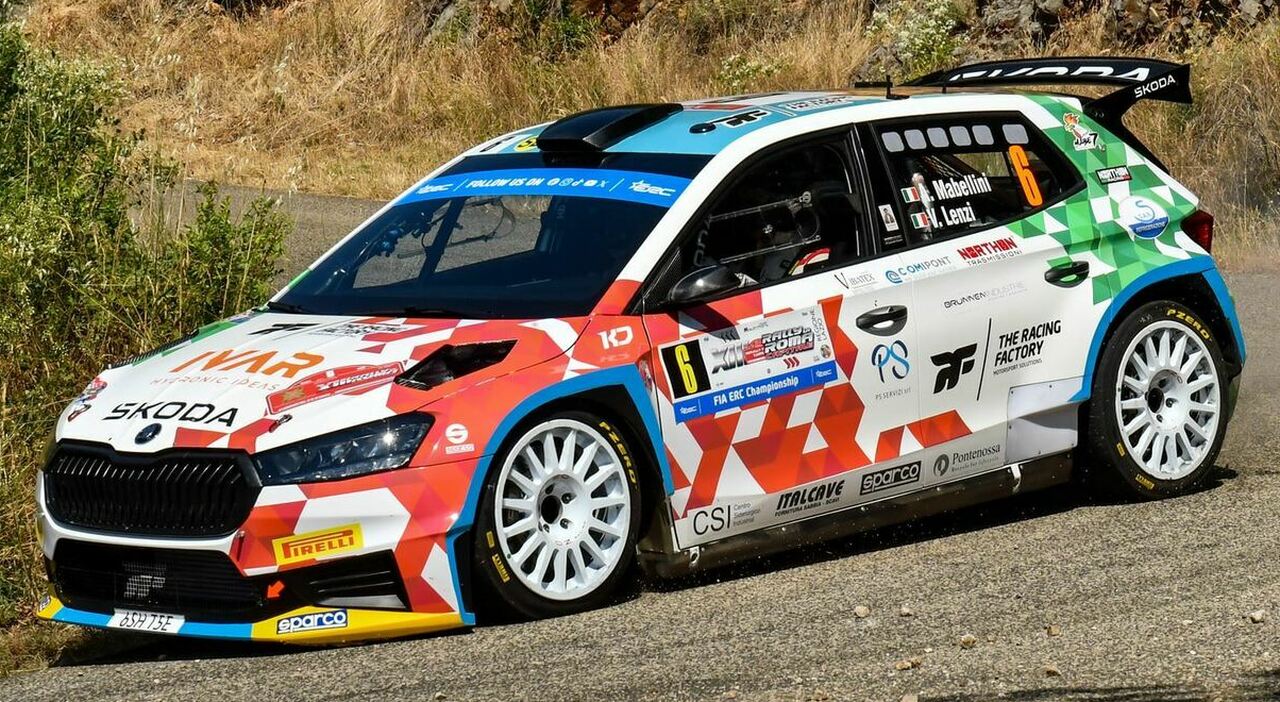 La Skoda Fabia RS di Andrea Mabellini navigato da Virginia Lenzi