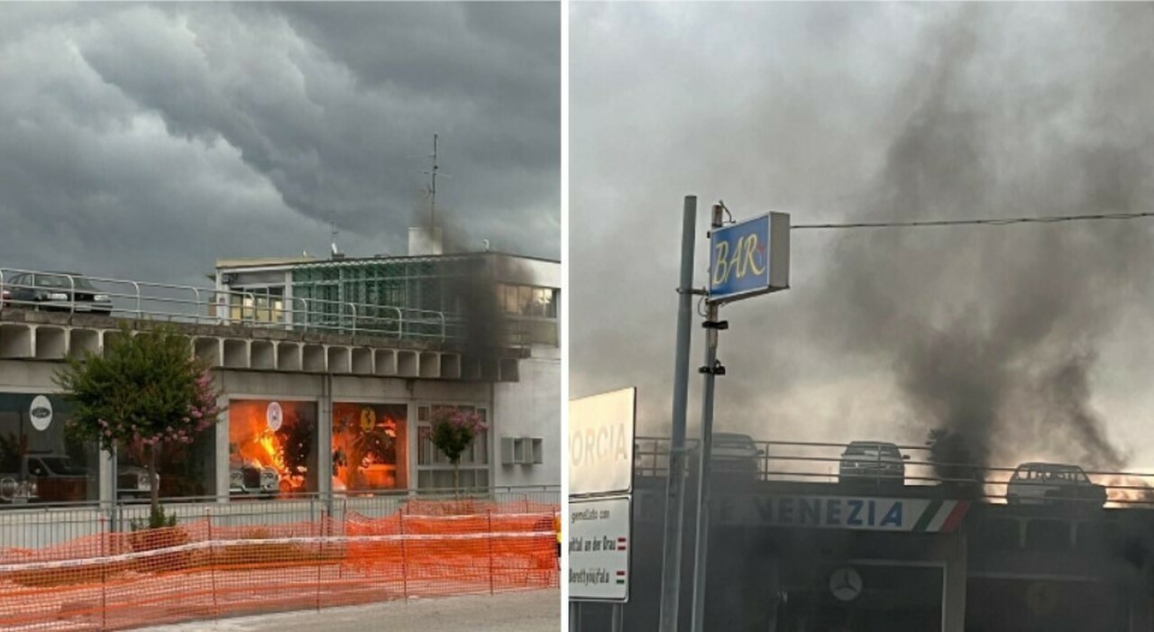 Incendio al Garage Venezia: alta colonna di fumo e danni ingenti. Distrutta anche una Lamborghini Incendio al Garage Venezia: alta colonna di fumo e danni ingenti. Distrutta anche una Lamborghini