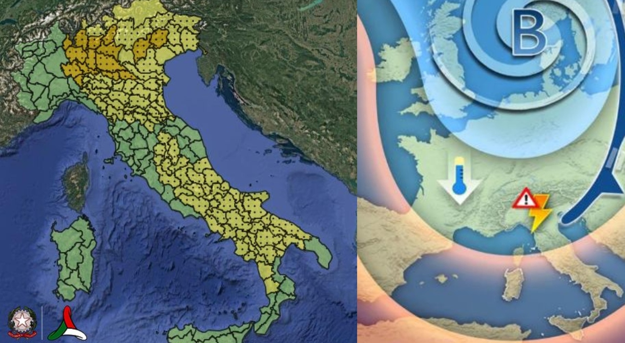 Allerta meteo (arancione e gialla) in 14 Regioni: rischio temporali e vento forte, nessun bollino rosso ma 5 gialli. Le previsioni Allerta meteo (arancione e gialla) in 14 Regioni: rischio temporali e vento forte, nessun bollino rosso ma 5 gialli. Le previsioni