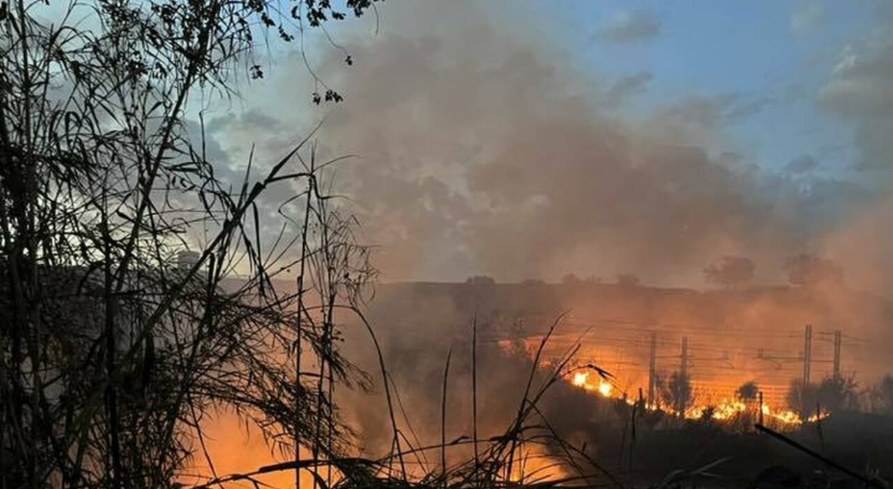 Incendio alla Magliana, evacuate le famiglie e chiuse le strade. «Limitare gli spostamenti» Incendio alla Magliana, evacuate le famiglie e chiuse le strade. «Limitare gli spostamenti»