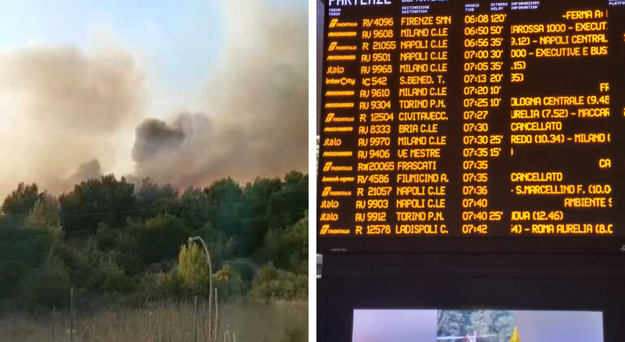 Maxi incendio in Puglia, sospesa circolazione dei treni verso il Nord: ritardi e bus sostitutivi Maxi incendio in Puglia, sospesa circolazione dei treni verso il Nord: ritardi e bus sostitutivi