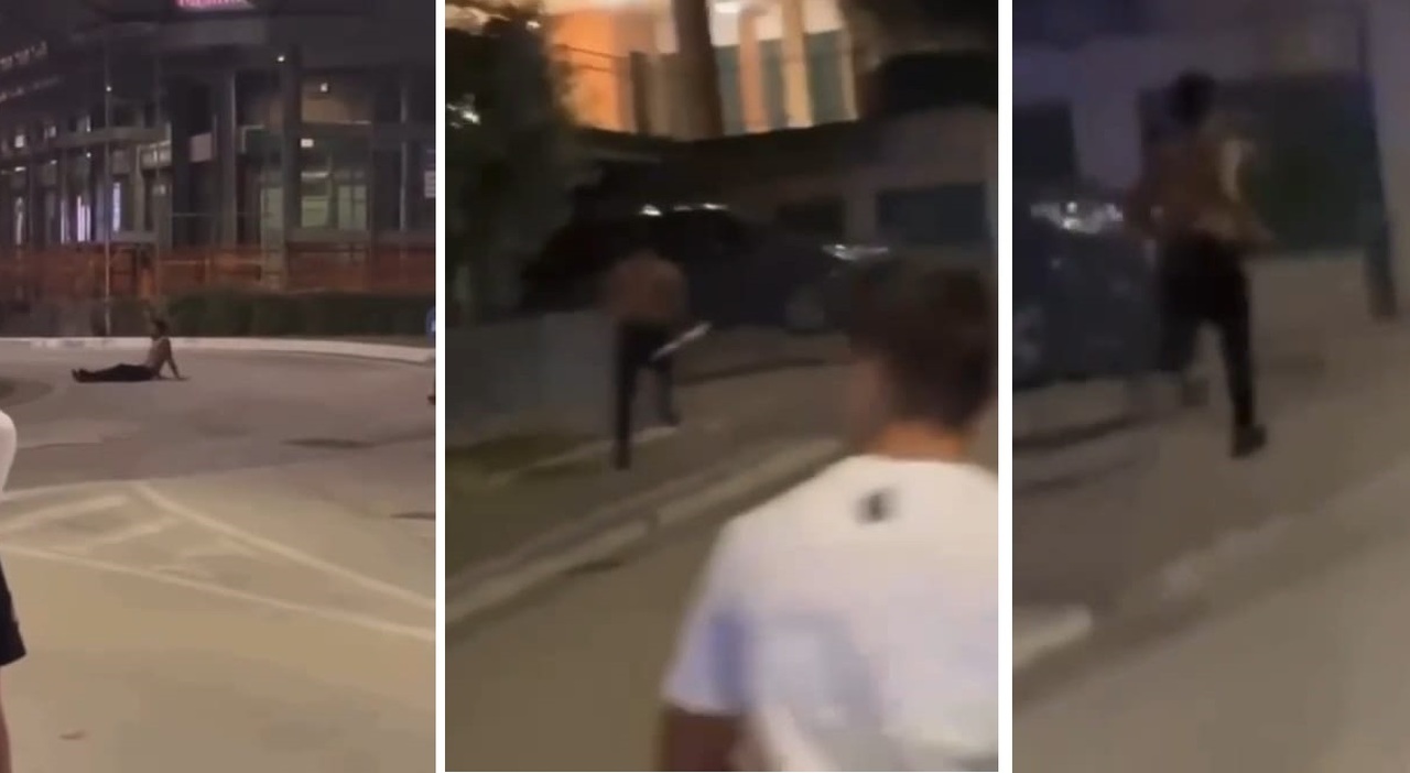Notte di follia a Tolentino: a torso nudo e con un bastone minaccia tutti e si accanisce contro auto e arredi Notte di follia a Tolentino: a torso nudo e con un bastone minaccia tutti e si accanisce contro auto e arredi