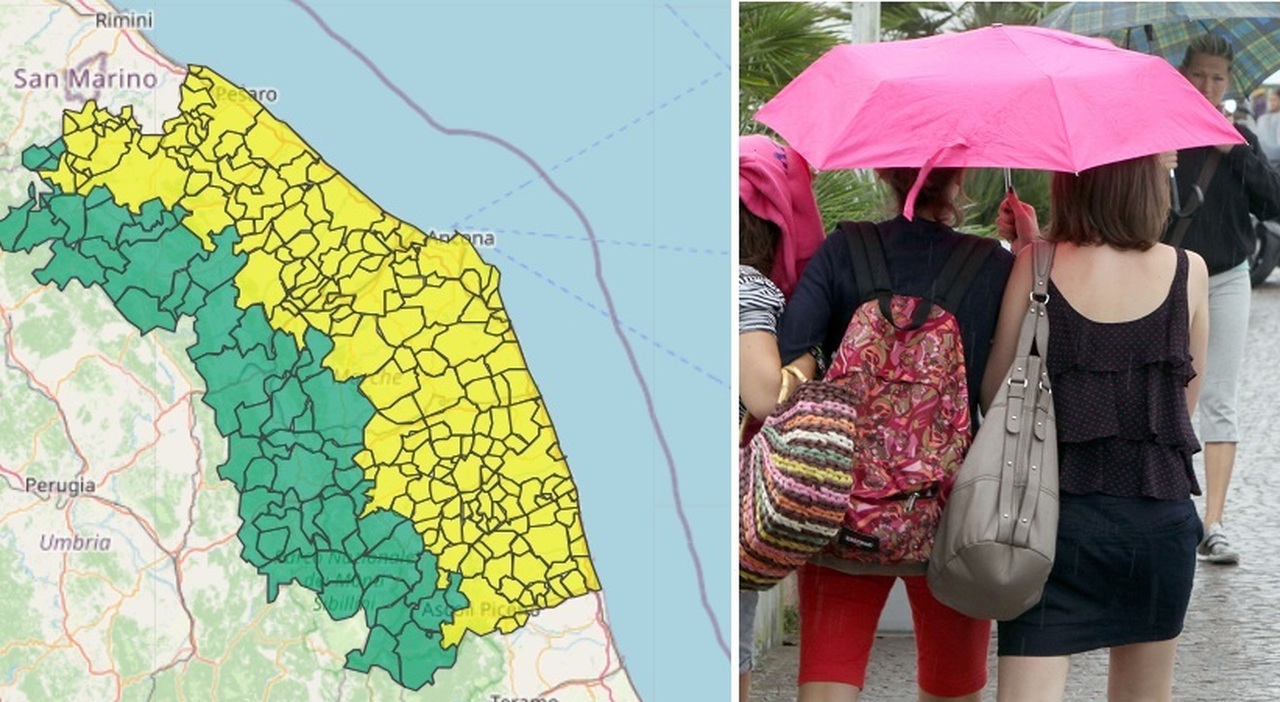 Temporali e vento di burrasca dopo il grande caldo: un giorno e mezzo di allerta meteo sulle Marche. Temperature sotto i 30° Temporali e vento di burrasca dopo il grande caldo: un giorno e mezzo di allerta meteo sulle Marche. Temperature sotto i 30°