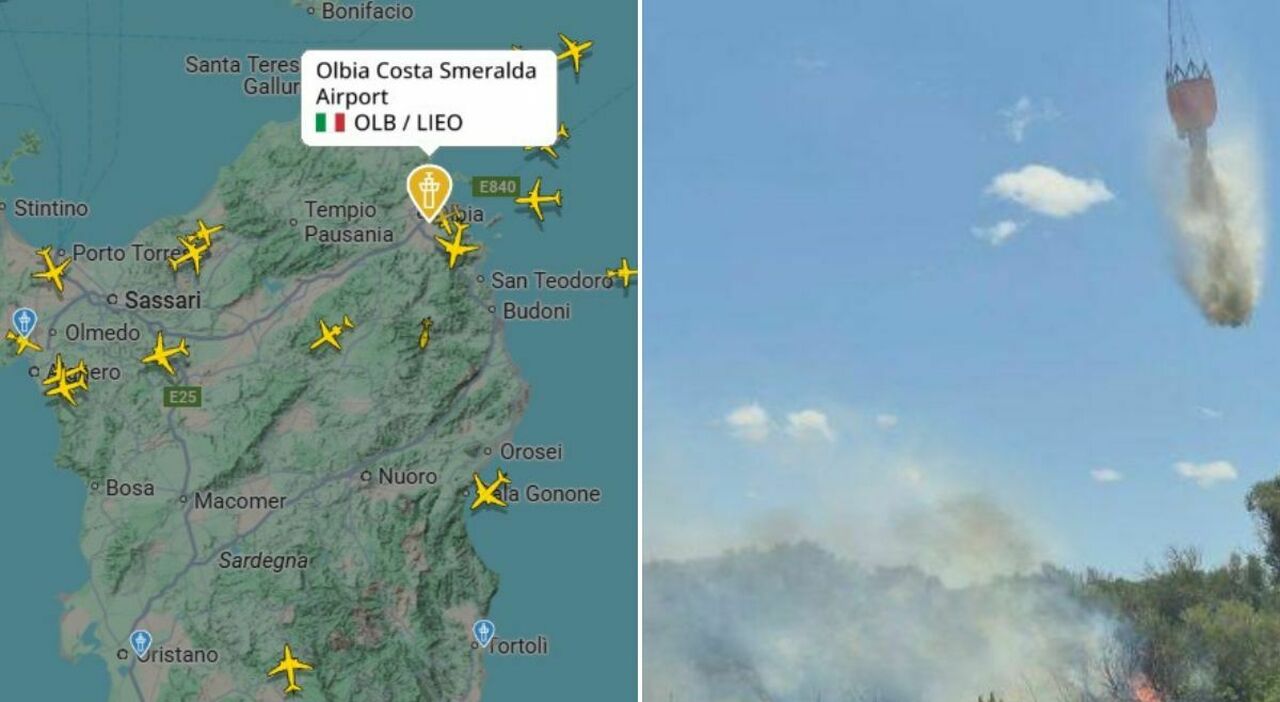 Incendio Olbia, fiamme vicino all Incendio Olbia, fiamme vicino all