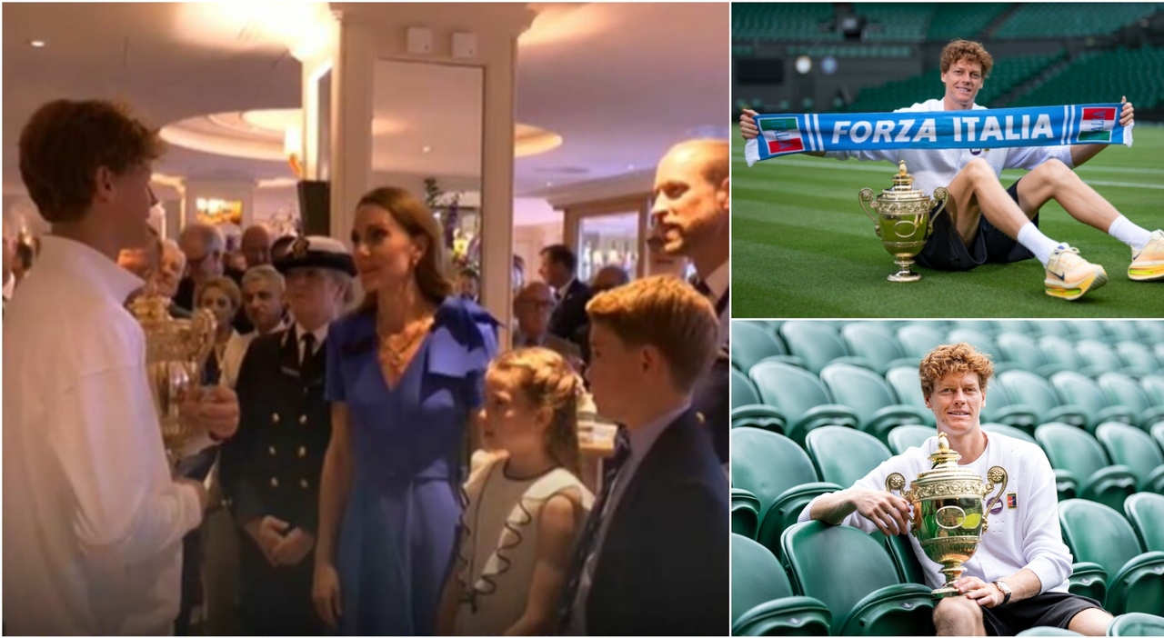 sinner incontra kate middleton william e i principi george e charlotte il campione anche voi giocate a tennis la principessa sei un ispirazione per tutti