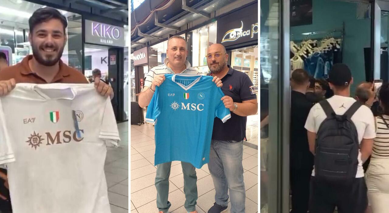 Napoli, tifosi pazzi per le nuove maglie: file negli store della città