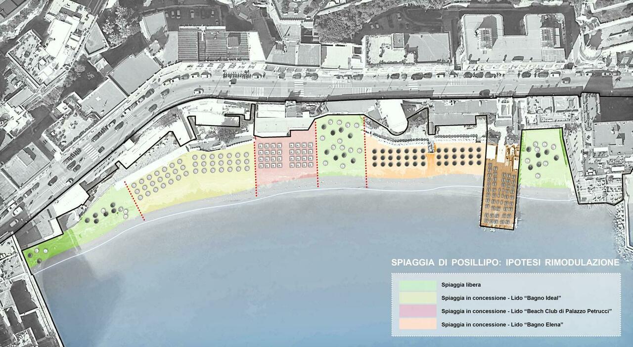 Spiagge a Napoli, il progetto di Palazzo Petrucci: «Beach club a Posillipo»